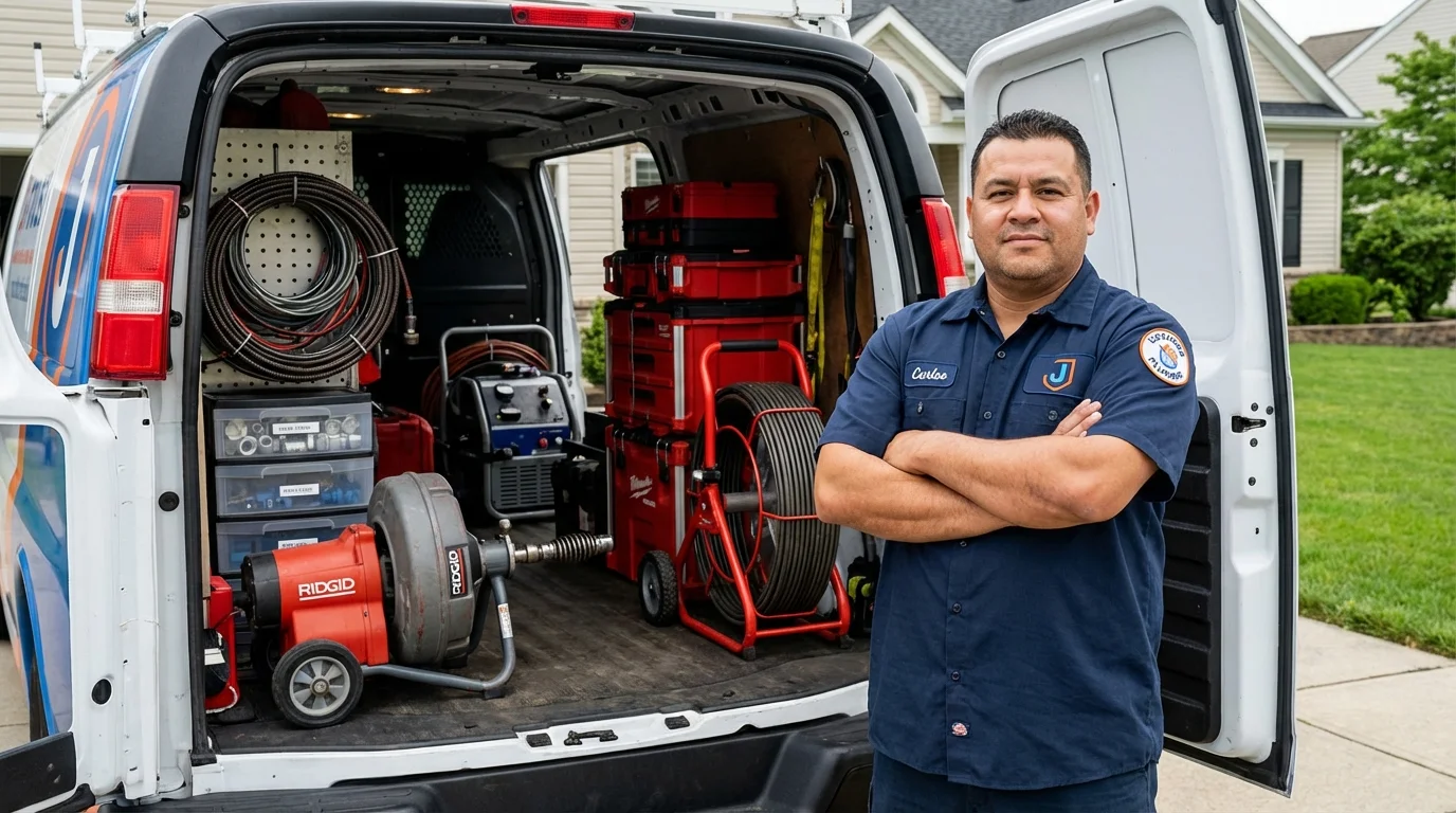 Professional drain cleaning equipment and Johns Plumbing LLC plumber in Cripple Creek