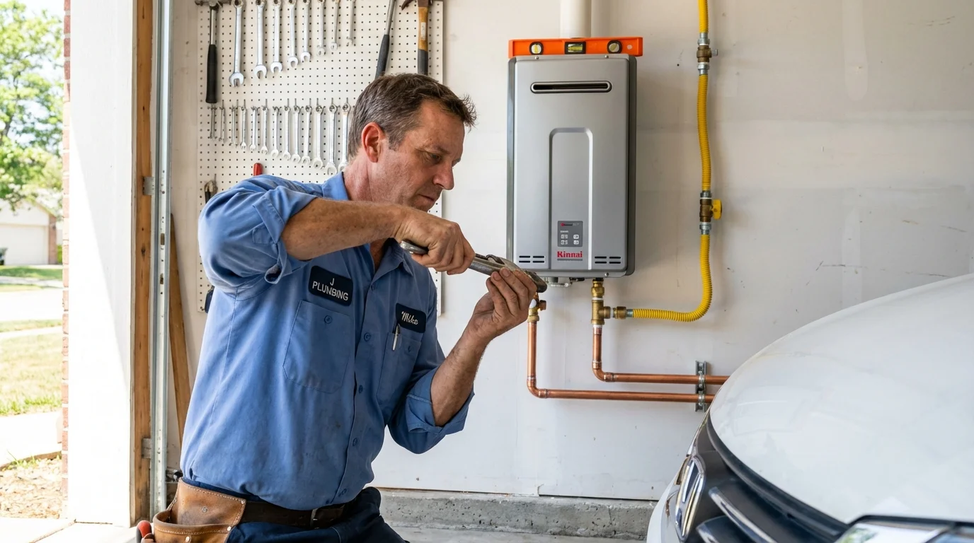 Tankless water heater installation by a Johns Plumbing LLC plumber in Cripple Creek